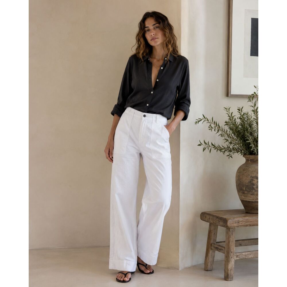Nili Lotan x Target White Wide Leg Pants Trousers  Women's Size 6